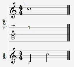 Display Transposition Pitches example